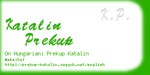 katalin prekup business card